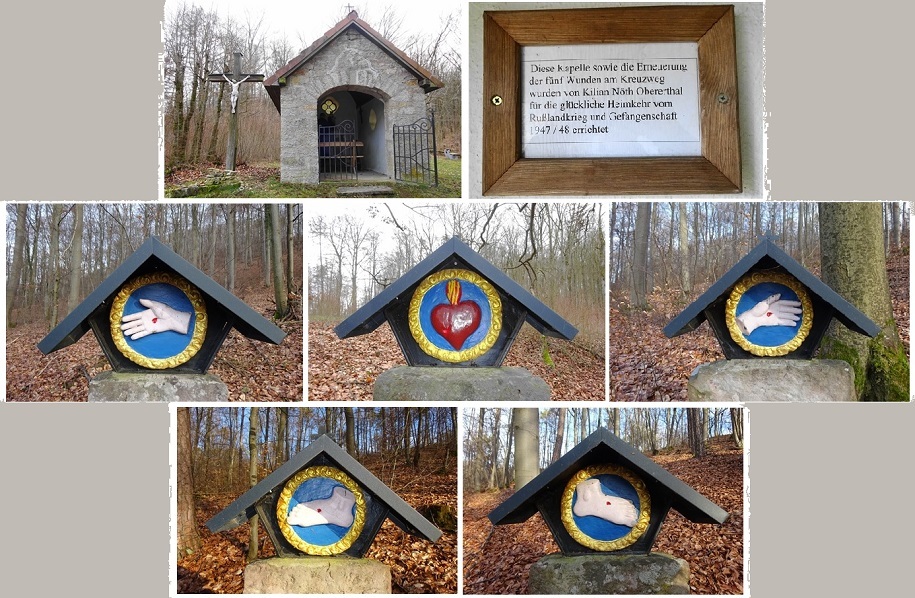 Fotocollage: 5-Wunden-Weg Obererthal Fotocollage: 5-Wunden-Weg Obererthal