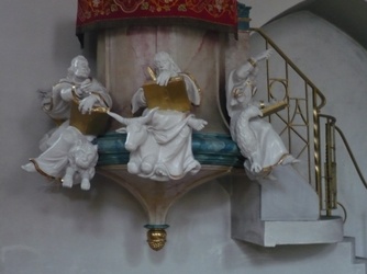 Kanzel der Pfarrkirche St. Wendelin, Feuerthal Kanzel der Pfarrkirche St. Wendelin, Feuerthal