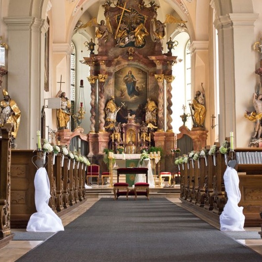 Innenraum der Pfarrkirche Mariä Himmelfahrt, Fuchsstadt